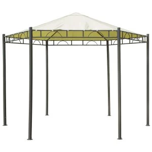 Image of Charles Bentley Hexagonal Art Steel Gazebo /Beige