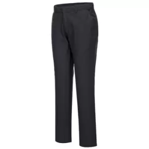 Image of S232BKS34 - sz 34 Stretch Slim Chino Trouser - Black - Black - Portwest
