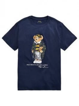 Image of Ralph Lauren Boys Short Sleeve Bear T-Shirt - Navy