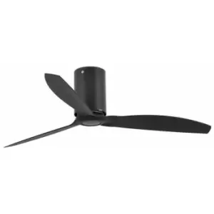 Image of Faro Mini Tube Fan Matt Black Ceiling Fan With dc Motor Smart