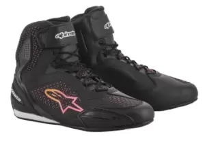 Image of Alpinestars Stella Faster-3 Rideknit Black Yellow Pink US 6.5