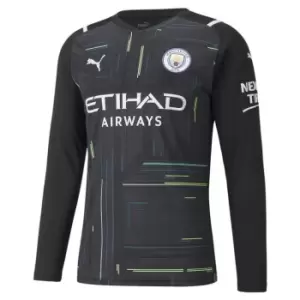 Image of Puma Manchester City Home Goalkeeper Shirt 2021 2022 - Black