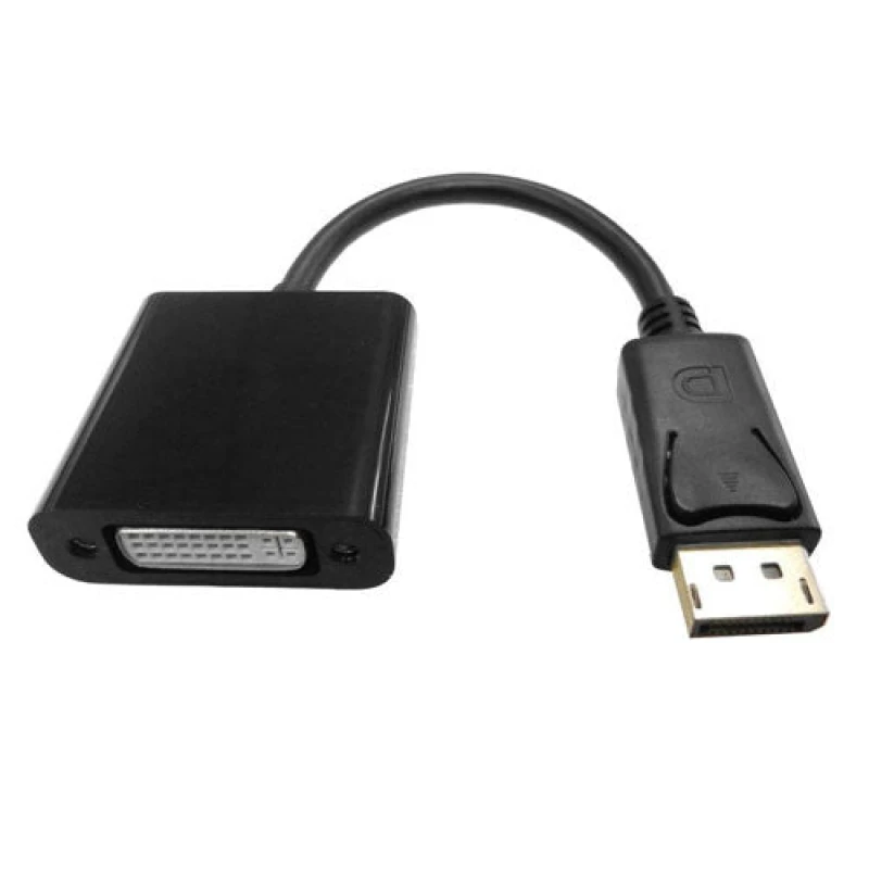 Image of Cablenet Cablenet 15cm DisplayPort Male 1.2 - DVI 1080p 60Hz Black Adaptor 24-0205