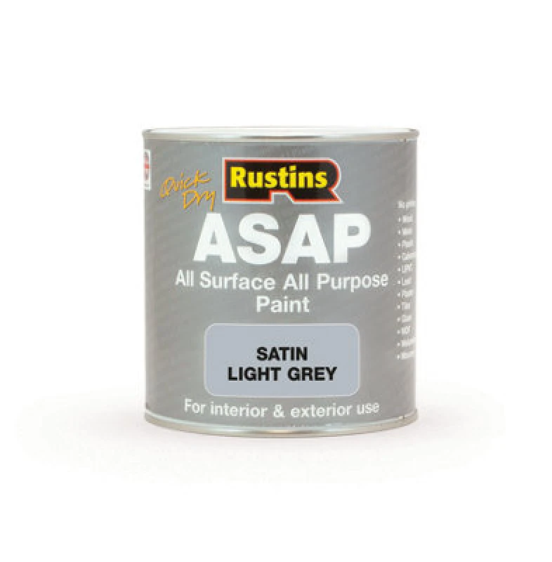Image of Rustins ASAPLG1000 ASAP Paint Light Grey 1 litre ASAPLG1000