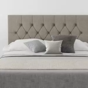 Image of Olivier Upholstered Headboard, Saxon Twill, Grey - Headboard 60cm Size Single (90x190)