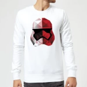 Image of Star Wars Cubist Trooper Helmet White Sweatshirt - White - M