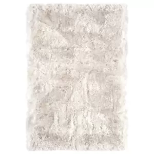 Image of Asiatic Plush Shaggy Rug, 70 x 140cm - White