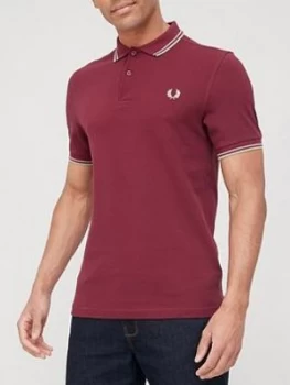 Image of Fred Perry Twin Tipped The Fred Perry Polo Shirt - Burgundy Size M Men