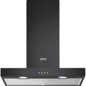 Image of Zanussi ZFT416K 60cm Chimney Cooker Hood - Black