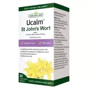 Image of Natures Aid Ucalm 300mg (St Johns Wort) Tablets - 120s