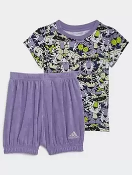 Image of Boys, adidas X Marimekko Graphic Summer Set, Yellow, Size 2-3 Years