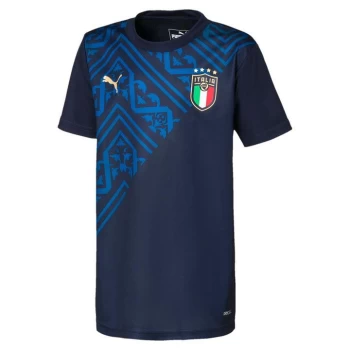 Image of Puma Italy Pre Match T Shirt Juniors - Blue