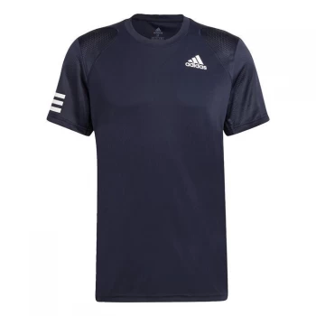 Image of adidas Club Tennis 3-Stripes T-Shirt Mens - Legend Ink / White