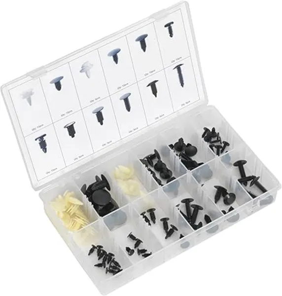 Image of Genuine SEALEY BTC21 Trim Clip Assortment for GM 90pc