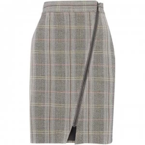 Image of Label Lab Pow Check Mini Skirt Grey 8 - Grey