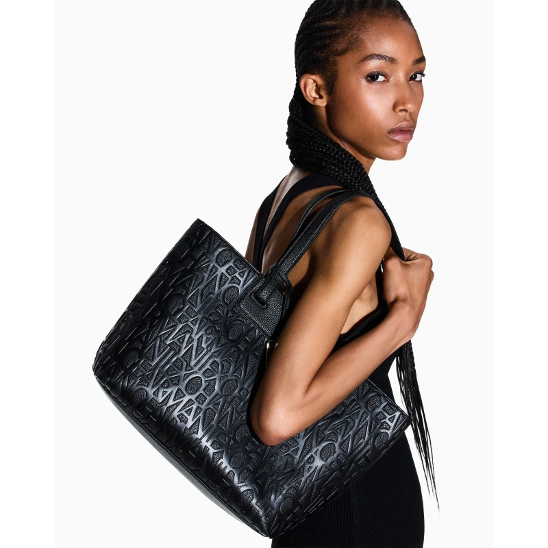 Image of Armani Exchange Womens Grab Bag Black female One Size
