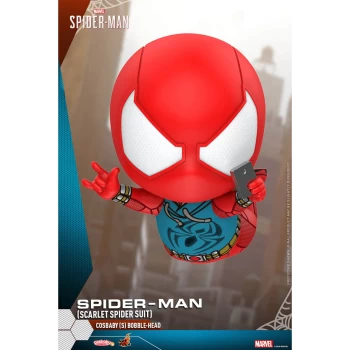 Image of Hot Toys Cosbaby Marvel's Spider-Man PS4 - Spider-Man (Scarlet Spider Suit Version) Figure