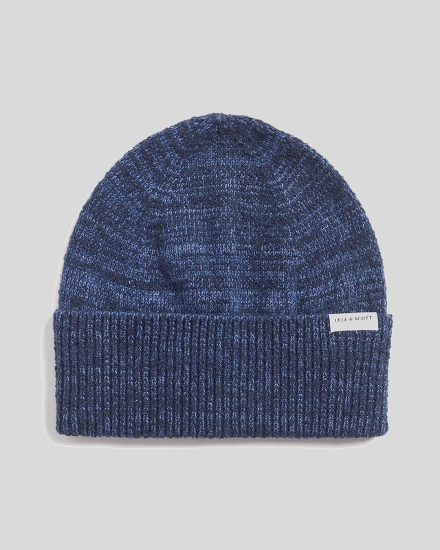 Image of Lyle & Scott Multi Marl Beanie in Navy