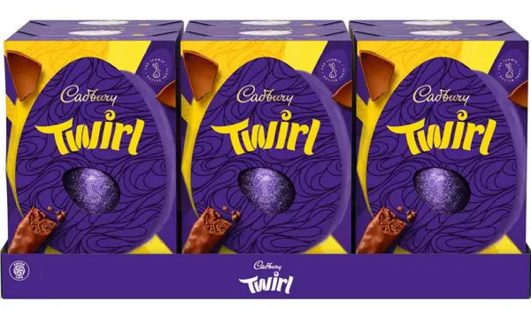 Image of Cadbury Gifts Direct Cadbury Twirl Chocolate Egg 198g Box of 6 4241219O