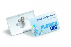Image of Durable 54x90mm Combi Clip Name Badge Pack of 25 821419