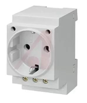Image of Siemens German Mains Plug Type F - German Schuko, 16A, DIN Rail Mount, 230 V ac
