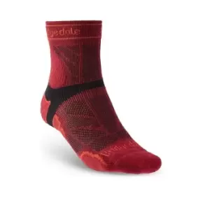 Image of Brigdedale TRAIL RUN Lightweight T2 Merino Sport 3/4 Crew Mens - Medium Red