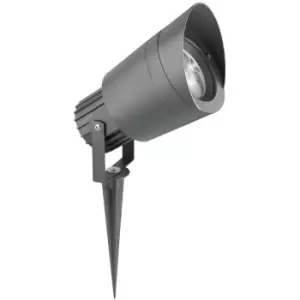 Image of Merano Daly 80cm Outdoor Spike Dark Grey Aluminium, Glass LED GU10 1x7W IP54