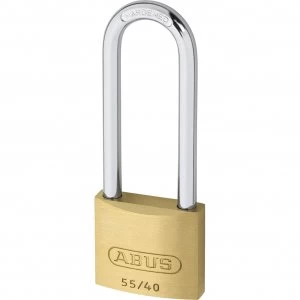 Image of Abus 55 Series Basic Brass Padlock 40mm Extra Long