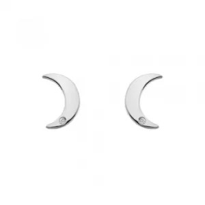 Image of Hot Diamonds Diamond Amulets Crescent Earrings DE588