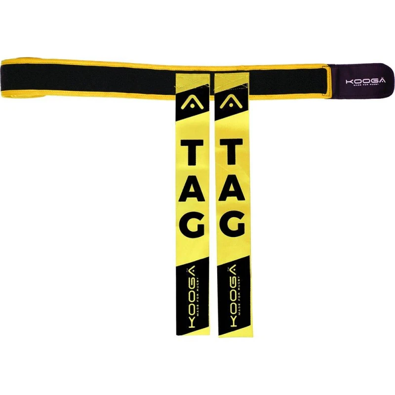 Image of KooGa Rugby Tag Belts (10 belts - 20 Tags) Yellow unisex One Size