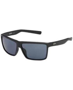 Image of Costa Del Mar Rinconcito Black Rectangular Mens Sunglasses RIC 11 OGP RIC 11 OGP