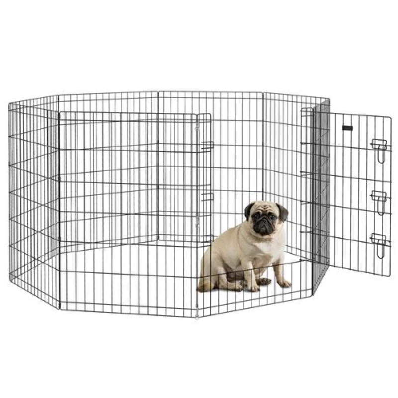 Image of PawHut Pawhut - 8 Panel diy Dog Pen with Door for Indoor/Outdoor Use 91L x 61Wcm 5056725573409