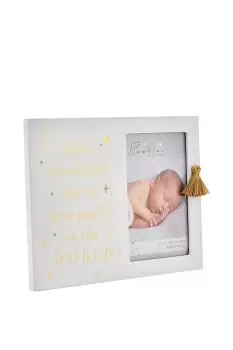 Image of Wooden How Wonderful Life Is Photo Frame 4" x 6"