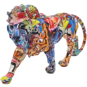 Image of Graffiti Lion Figurine By Lesser & Pavey