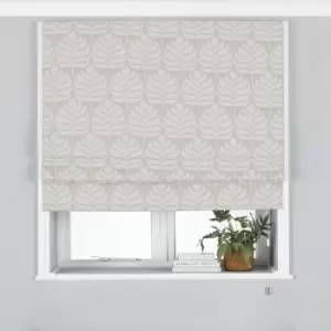 Image of Paoletti Horto Embroidered Blackout Roman Blind Polyester Natural (91X137Cm)