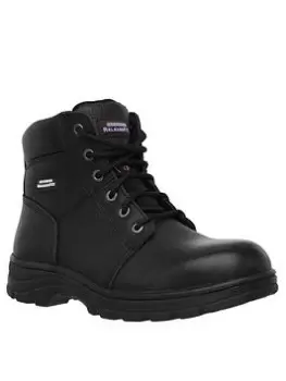 Image of Skechers Work Relaxed Fit Workshire Lace Up Boot - Black, Size 6, Men