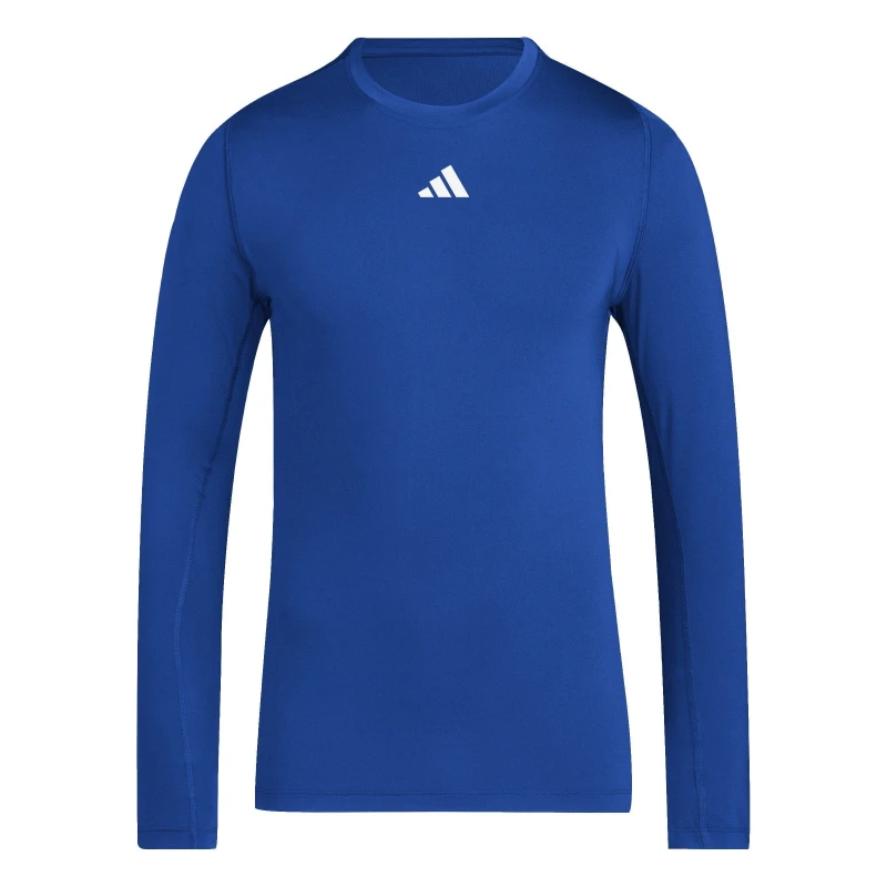 Image of adidas Techfit AEROREADY Long Sleeve Long-Sleeve Top - Blue Blue S