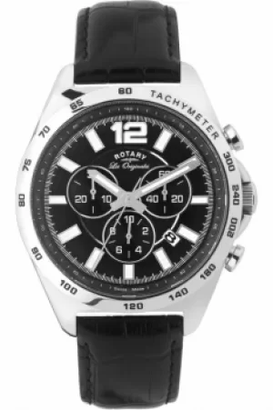 Image of Gens Rotary Chronograph Watch with leather strap