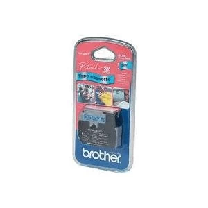 Image of Original Brother P-touch MK521BZ 9mm Plastic Tape - Black on Blue