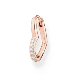 Image of THOMAS SABO Rose Gold Plated Heart Shaped Single Hoop Earring