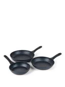 Image of Russell Hobbs 3 Piece Crystaltech Non-Stick Frying Pan Set - 20/24/28Cm