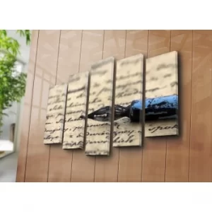 Image of 5PATK-80 Multicolor Decorative Canvas Painting (5 Pieces)