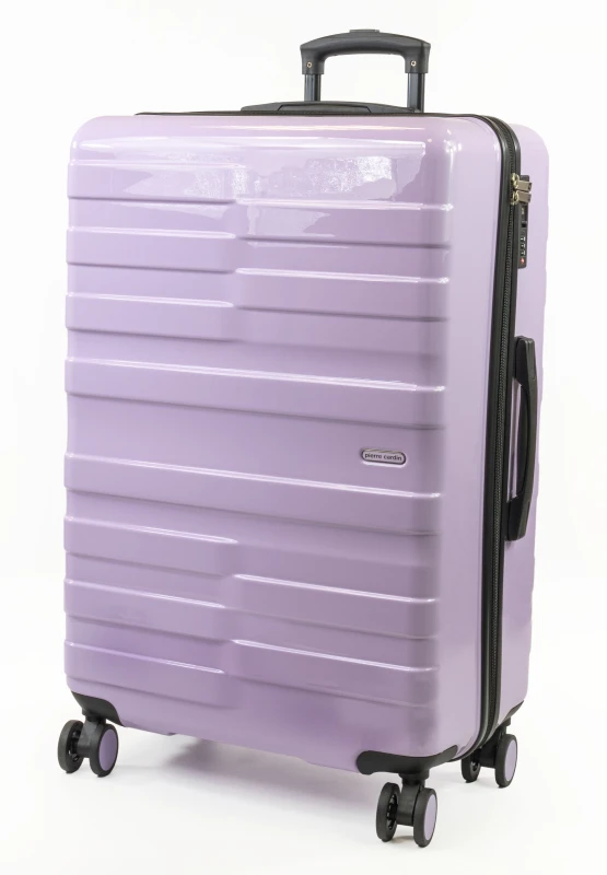 Image of Pierre Cardin Provence Lightweight Luggage 8 Wheels TSA Locks Hardshell Suitcase in Purple Size: Medium Purple Unisex Medium