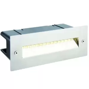 Image of IP44 LED Full Brick Light Stainless Steel & Angled Down Guide 2W Cool White