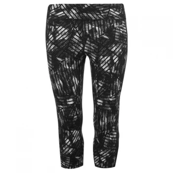 Image of USA Pro Capri Cropped Leggings - Mono Stripe