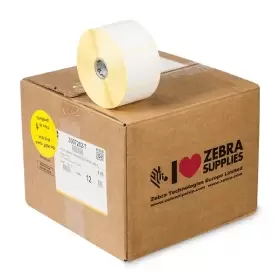Image of Zebra Z-Select 2000T 3007202-T Original White Labels 57mm x 51mm - 12 Pack (12 x 1370 Labels)