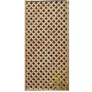 Image of Forest Garden Framed Willow Diamond Trellis - 1.83m X 600mm