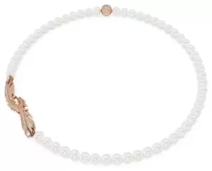 Image of Swarovski 5669221 Nice Feather Necklace Rose Gold-Tone Jewellery