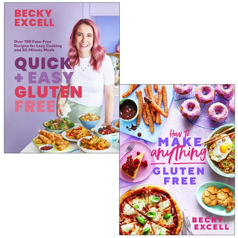 Image of Becky Excell Collection Quick And Easy Gluten Free And How To Make Anything Gluten Free 2 Book Set Becky Excell Books
