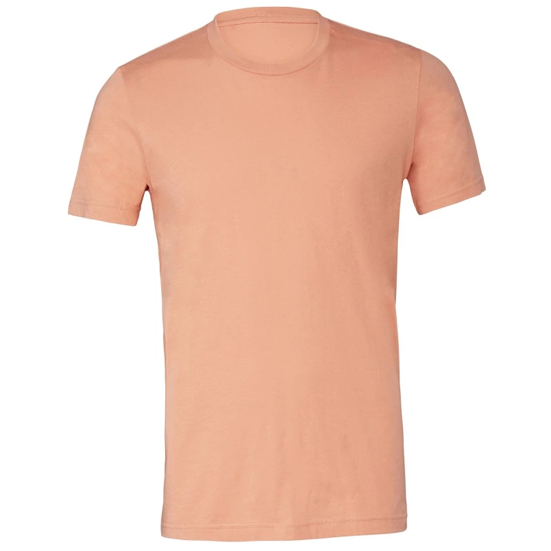 Image of Bella + Canvas Mens Jersey Crew Neck T-Shirt in Pale Orange Size: XS Pale Orange Male XS